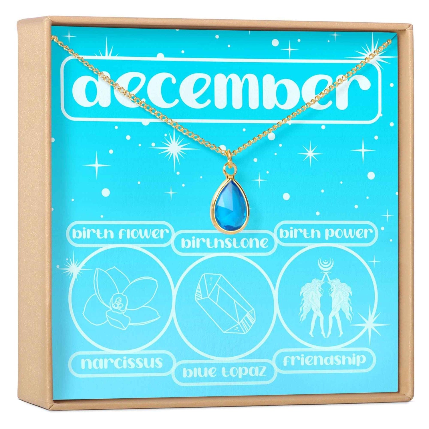 December Birthday Gemstone Necklace