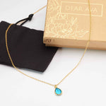 December Birthstone / Tanzanite Crystal Charm Necklace