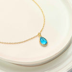 December Birthstone / Tanzanite Crystal Charm Necklace