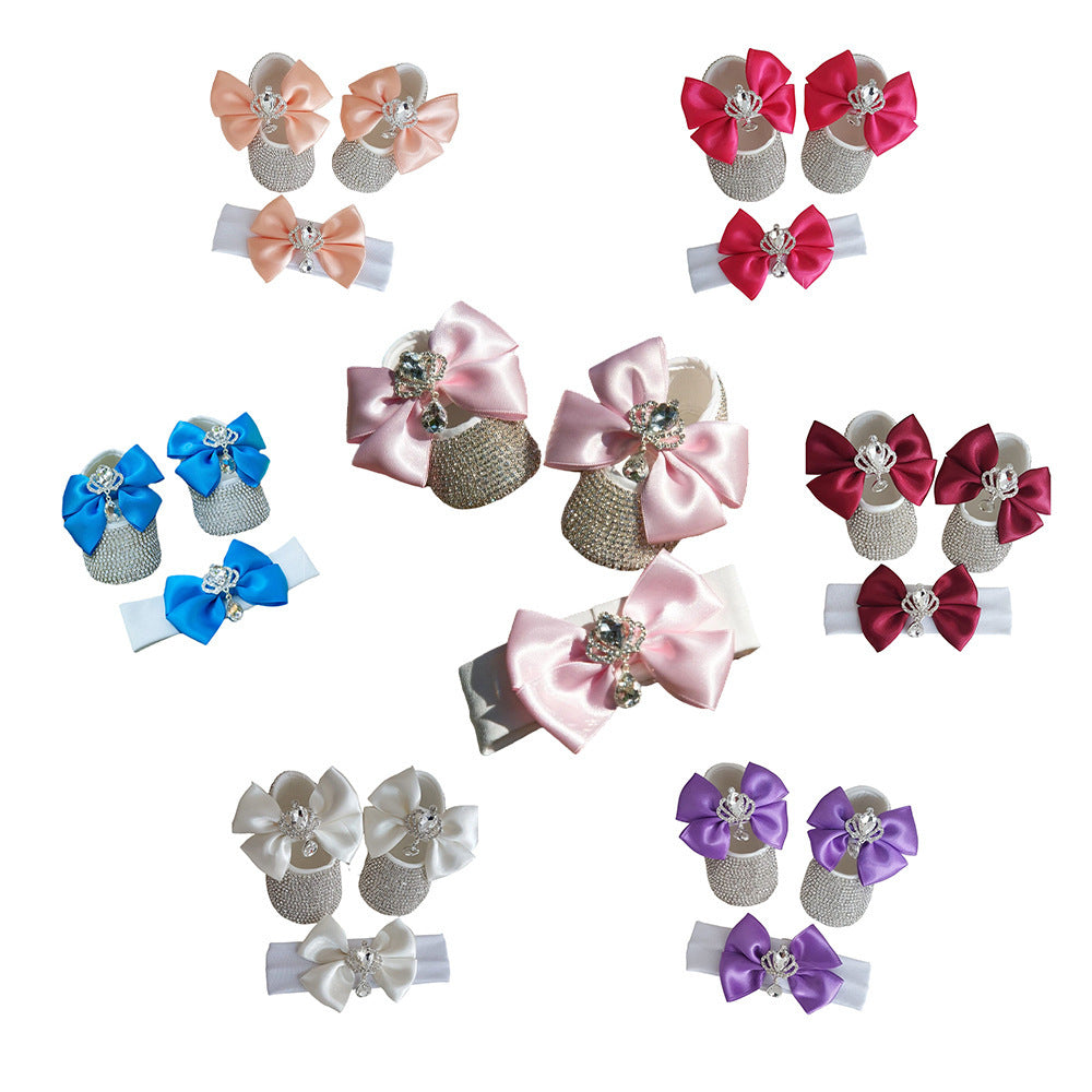 Photography Props And Headband Baby Toddler Shoes Soft Sole Suit - Cindi Book
