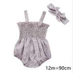 Infant Baby Girls 2Pcs Summer Outfits, Sleeveless Frill Smoc - Cindi Book