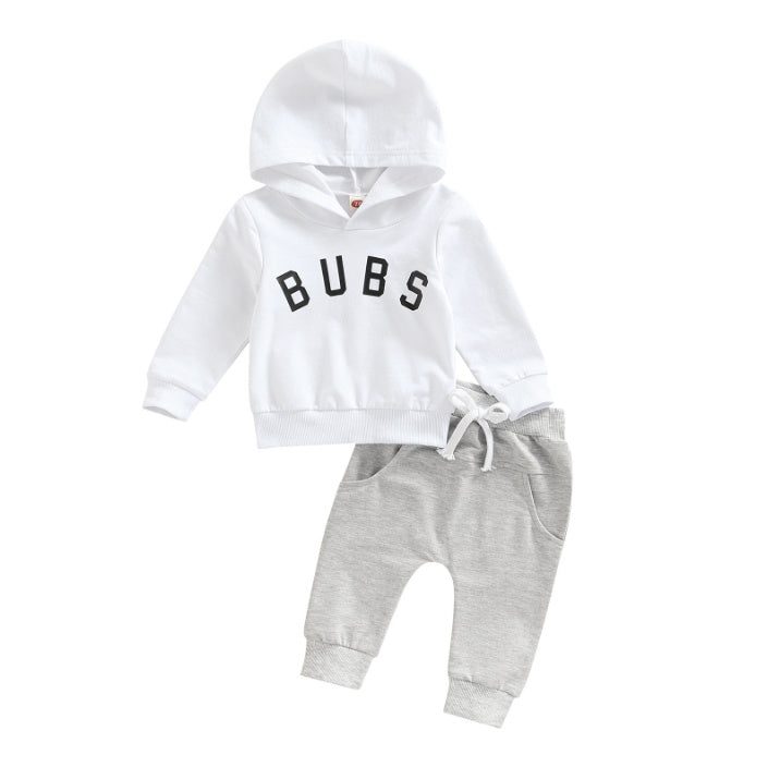 Boys' Letter Printed Hoodie Trousers Suit - Cindi Book