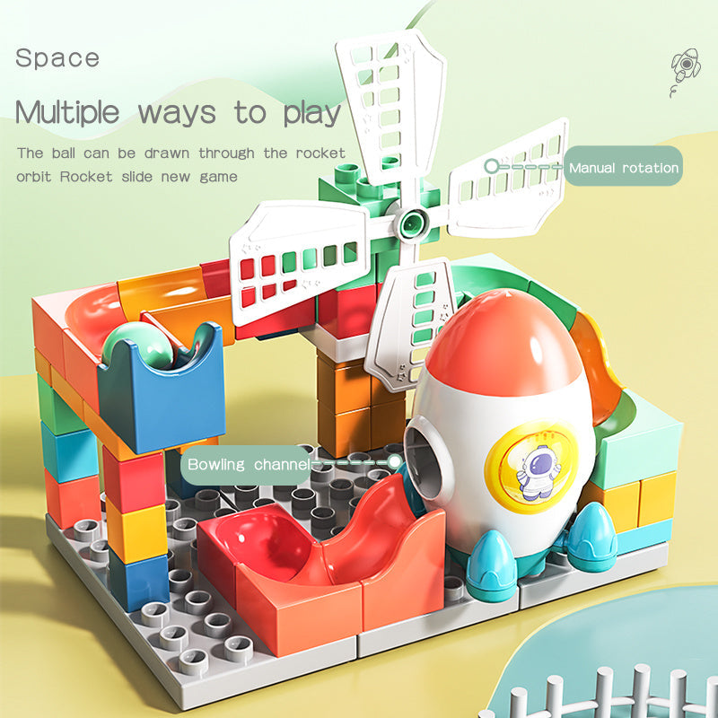Aerospace Orbital 71 Large Particle Children's Slide Assembled Building Blocks - Cindi Book