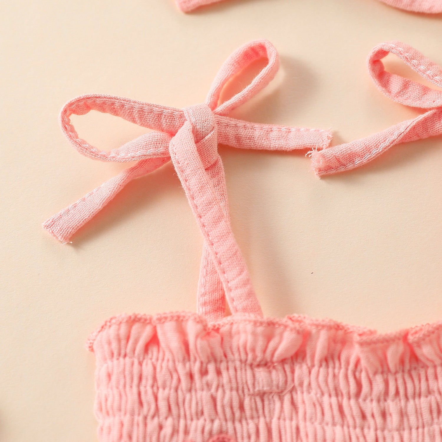 Towel Embroidery Mesh Slip Dress Bowknot Headband Two-piece Set - Cindi Book