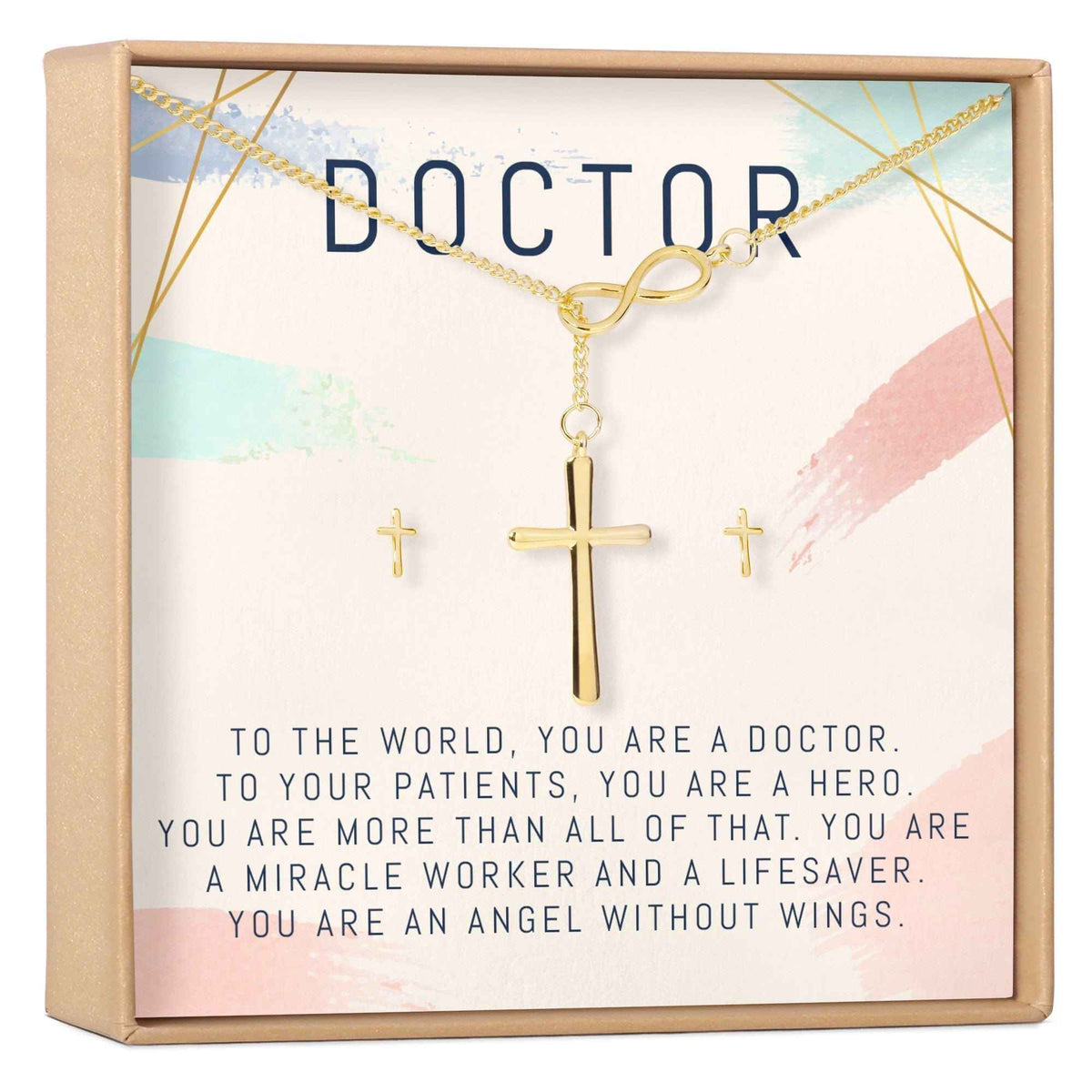 Doctor Cross Earring and Necklace  Jewelry Set