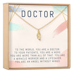 Doctor Wing Pendant Necklace