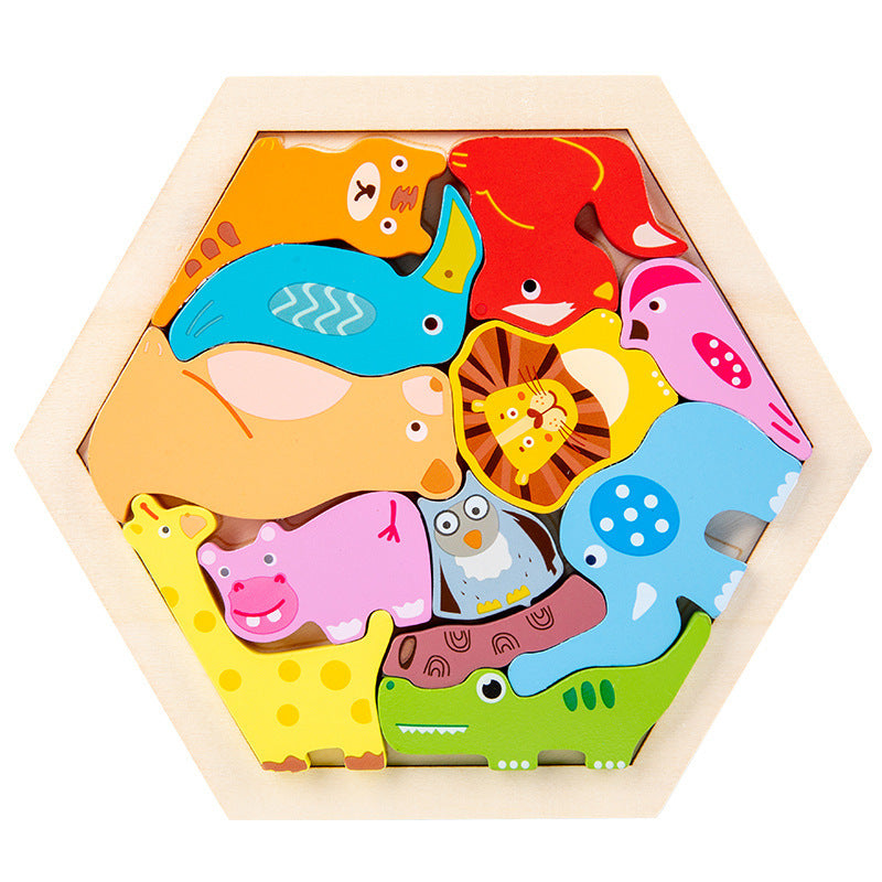 Children's Animal Fruit Creative Three-dimensional Puzzle Puzzle Educational Toys - Cindi Book
