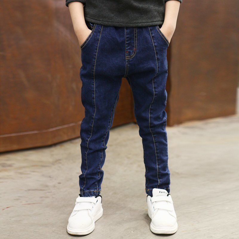 Boys Jeans Autumn And Winter New One-piece Velvet - Cindi Book