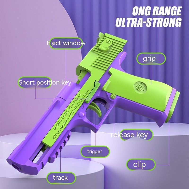 Radish Gun Toy Children's Desert Pistol Model Continuous Hair Throwing Shell Boy Toy - Cindi Book