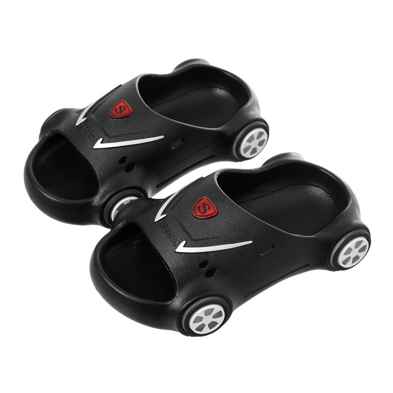 Kids Glowing Slippers Cartoon Car Sandals Children Sandals Anti Slip Boys Girls Luminous Slippers Summer Beach Shoes - Cindi Book
