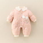Girls' Baby Cute Jumpsuit Thickened Outer Wear Days Warm In Late Autumn - Cindi Book