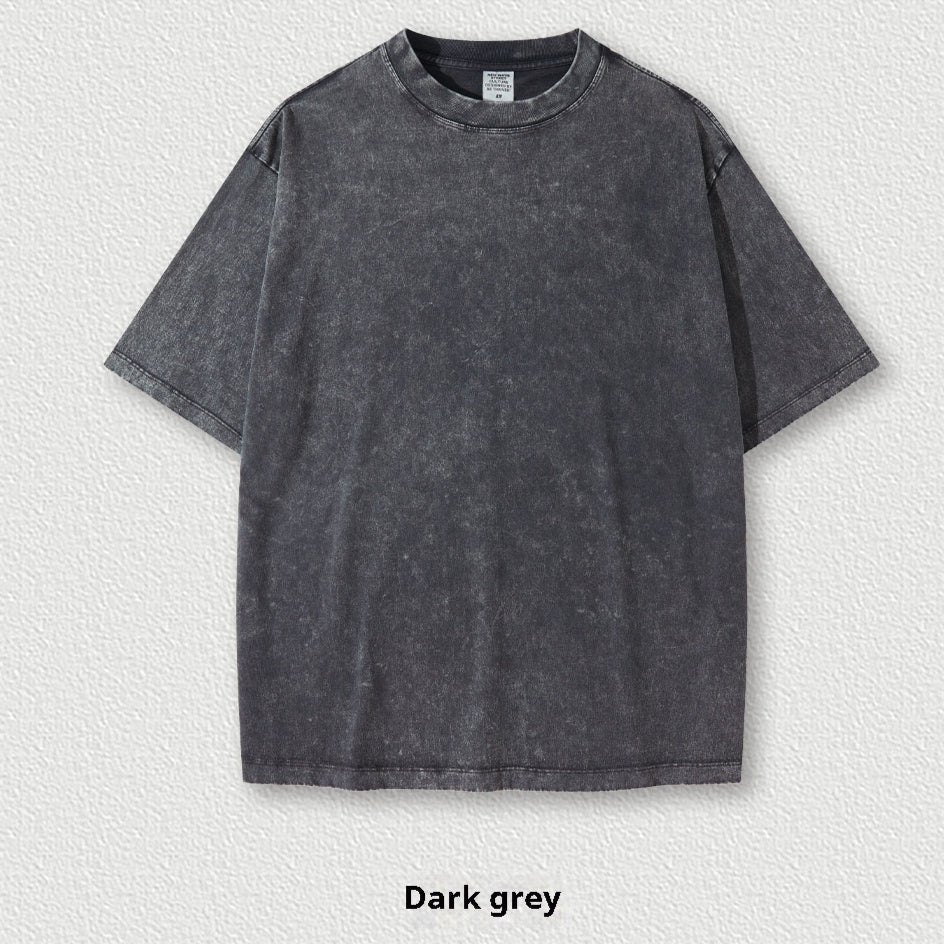 Washed Round Neck Short Sleeve Batik Children's T-shirt - Cindi Book
