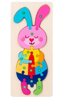 Children's Cartoon Number Animal Puzzle - Cindi Book