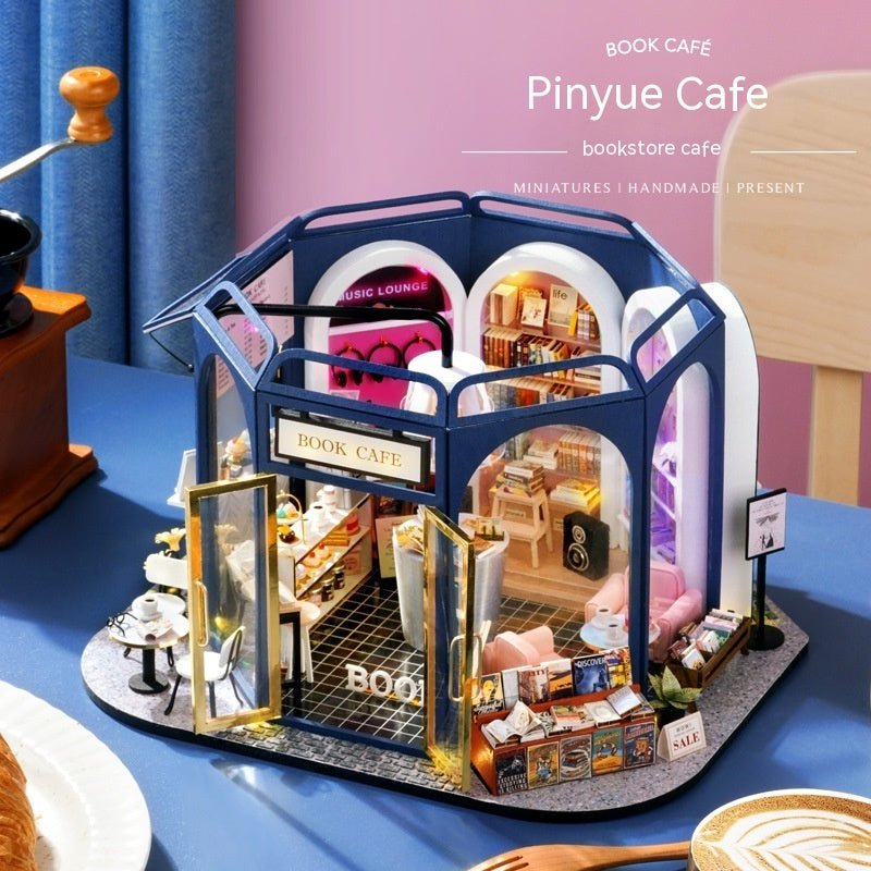Cute Room Diy Cottage Tasting Cafe Wooden Hand-assembled Villa Model - Cindi Book