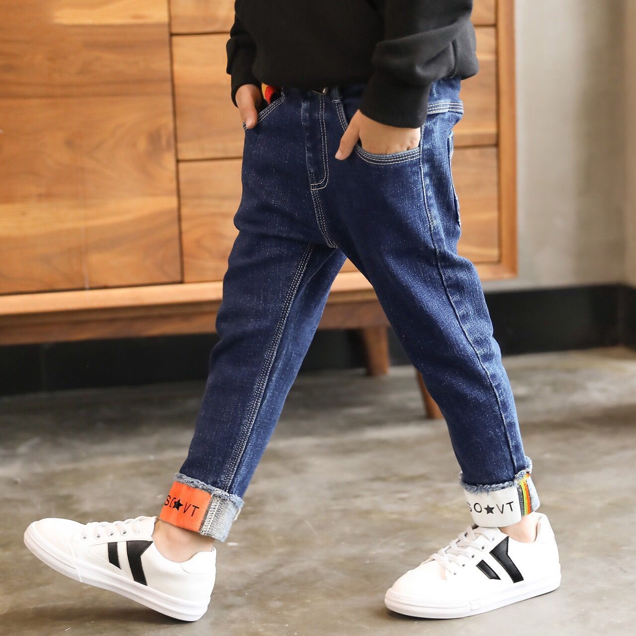 Boys' Denim Trousers Trousers Children's Clothing - Cindi Book