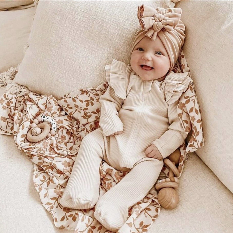 Long-sleeved Knitted Stretch Cotton Suit For Girls - Cindi Book
