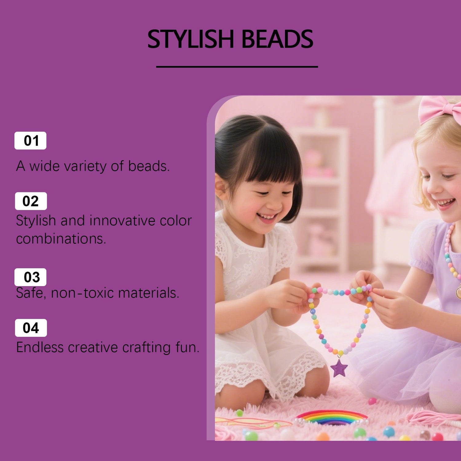 Beaded Bracelet Creation Set Parent-Kids Interaction Creative Handmade Educational Toys