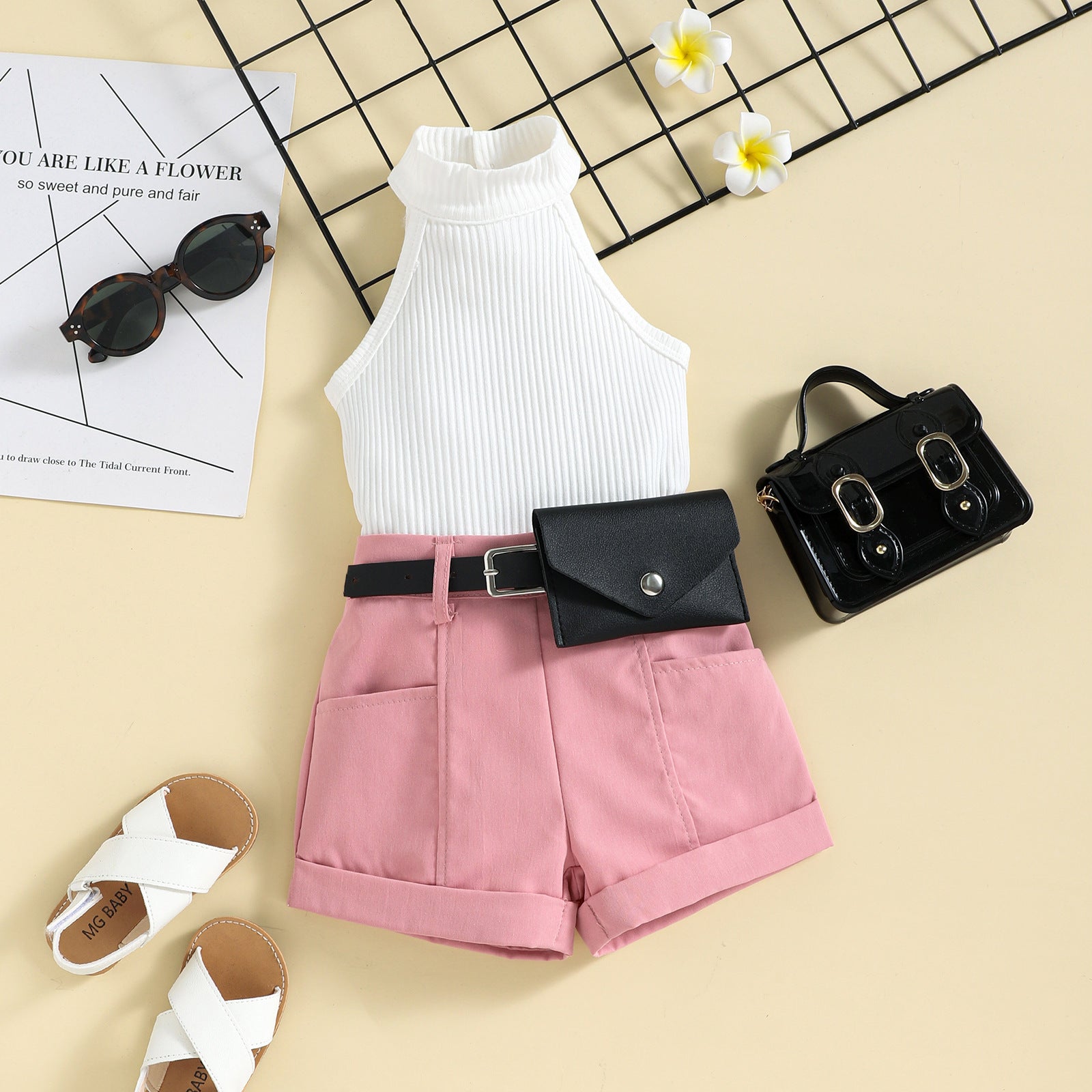 Fashion Girls Halter Clothes Suit - Cindi Book