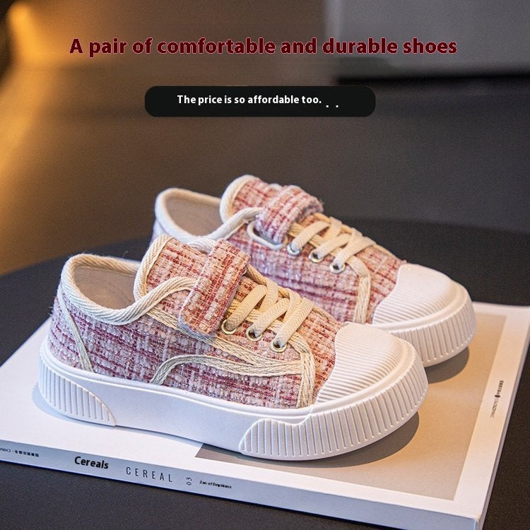 Children's Canvas Soft Bottom Casual Sports Skate Shoes - Cindi Book