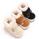Solid-color Plush Warm Soft And Non-slip Rubber Shoes - Cindi Book