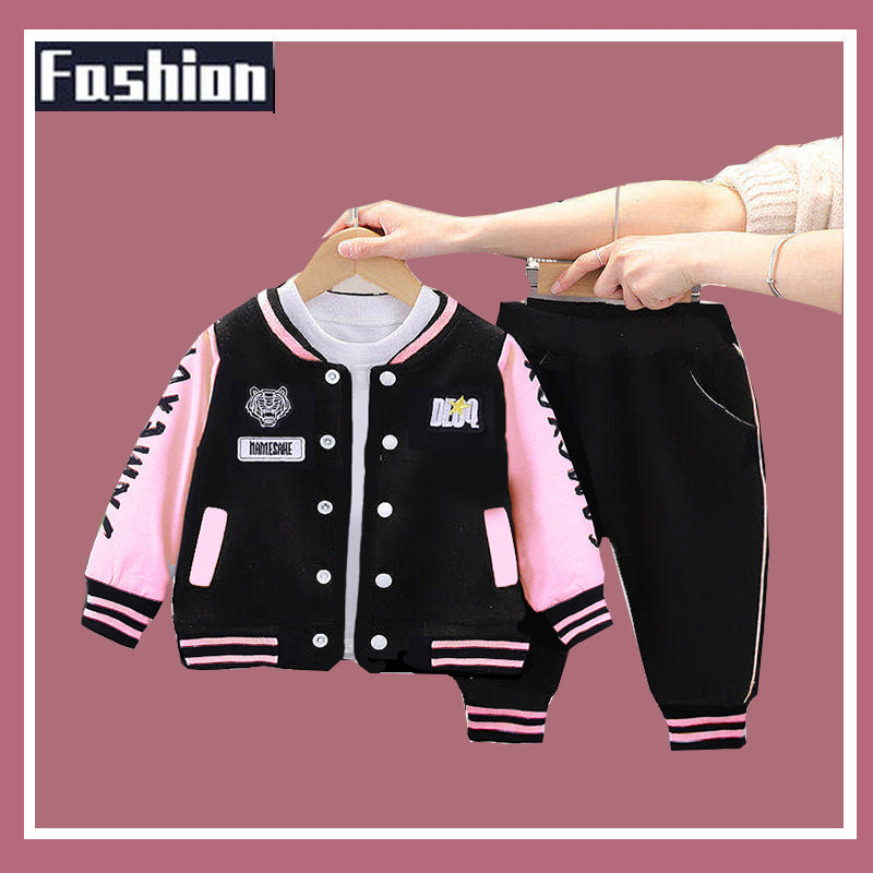 Boys Baseball Jacket Korean Two-piece Set - Cindi Book