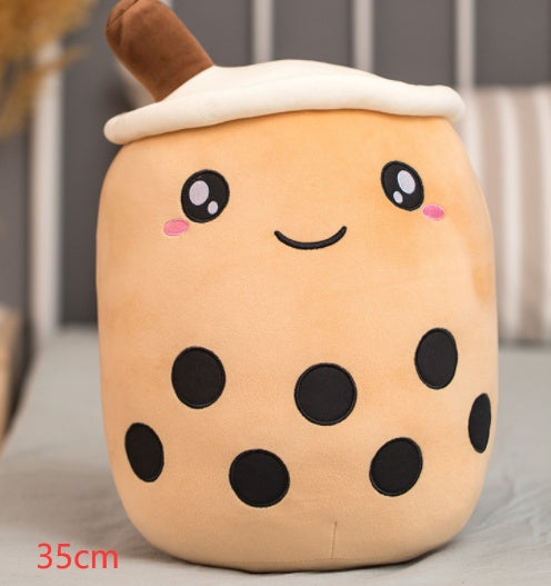 Cute Fruit Drink Plush Stuffed Soft Strawberry Milk Tea Plush Boba Tea Cup Toy Bubble Tea Pillow Cushion Kids Gift - Cindi Book