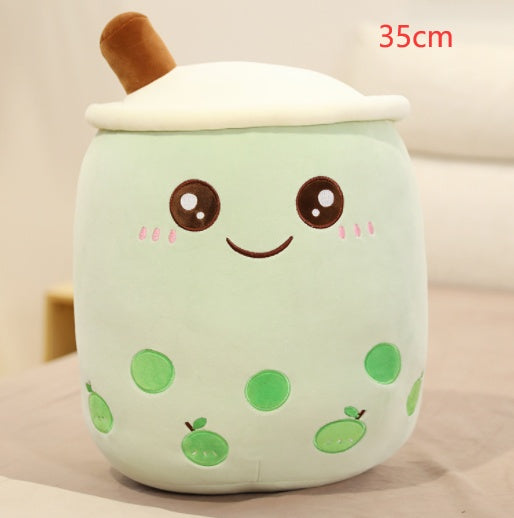 Cute Fruit Drink Plush Stuffed Soft Strawberry Milk Tea Plush Boba Tea Cup Toy Bubble Tea Pillow Cushion Kids Gift - Cindi Book