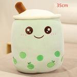 Cute Fruit Drink Plush Stuffed Soft Strawberry Milk Tea Plush Boba Tea Cup Toy Bubble Tea Pillow Cushion Kids Gift - Cindi Book