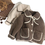 Lamb Wool Baby Turn-down Collar Coat Children's Thickened Cotton-padded - Cindi Book