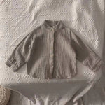Cotton And Linen Shirt Korean Children's Fashion Top - Cindi Book