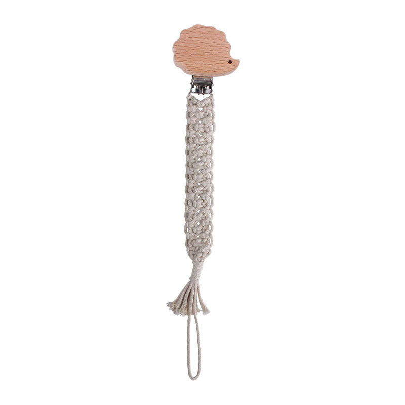 Beech Animal Anti-dropping Toy Teether Children's Hand-woven Pacifier Rope - Cindi Book