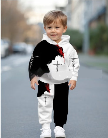 Trendy Cool Kids Casual Sports Hoodie Set - Cindi Book