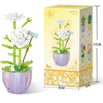 Building Block Puzzle Toy Eternal Flower Potted Mini Succulent Potted Plant - Cindi Book