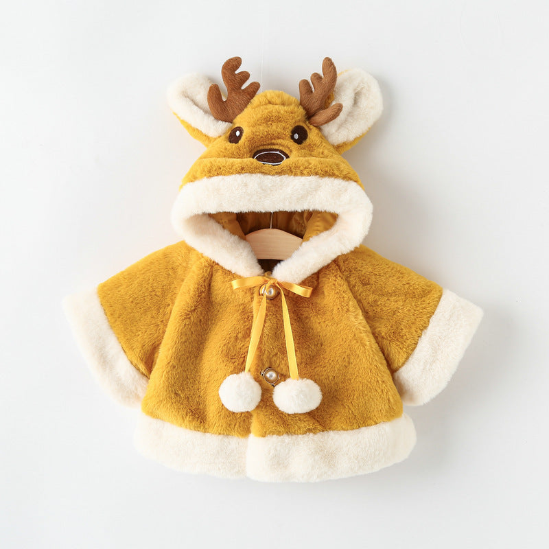 Winter New Thickened Fleece Girls' Cape - Cindi Book