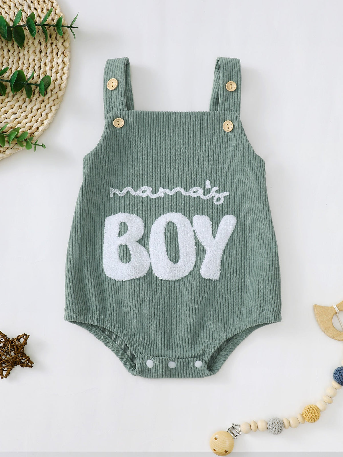 Male And Female Baby Corduroy Suspender Towel Embroidery - Cindi Book