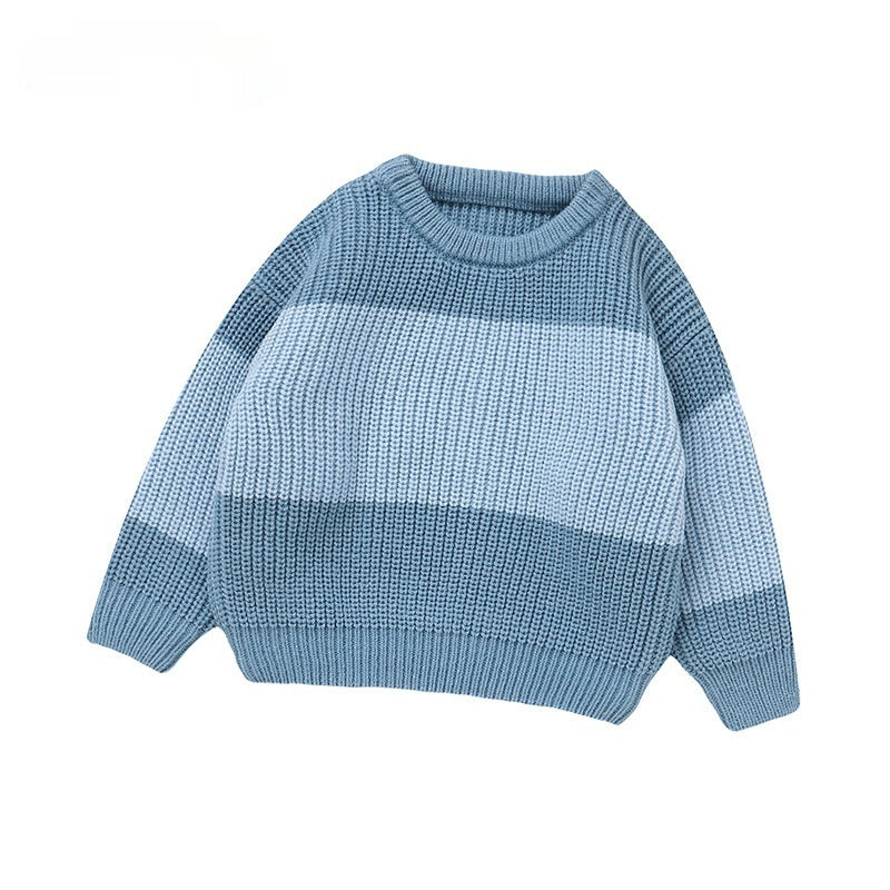 Infant Knitted Striped Round Neck Top - Cindi Book