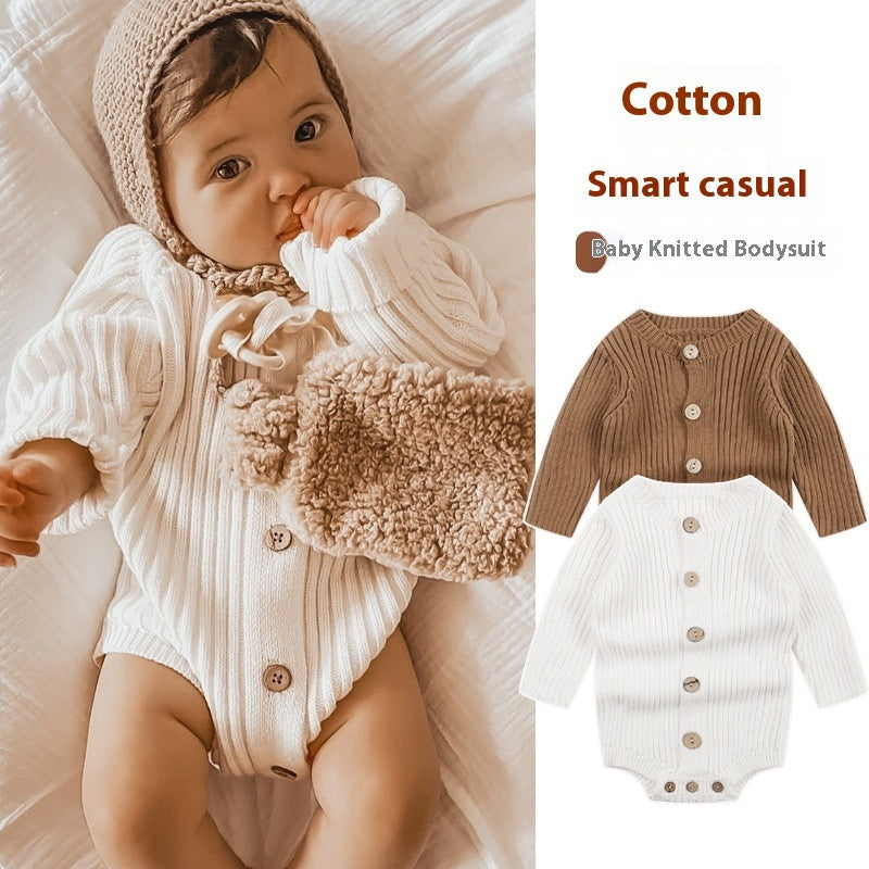 Knitted Sweater Baby Bodysuit One-piece Baby Wear - Cindi Book