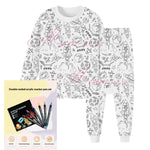 Children's DIY Hand-painted Graffiti Pajamas Suit - Cindi Book