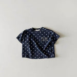 Dot Letter Crew Neck Short Sleeve Simple - Cindi Book