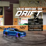 Turbo Racing 1vs76 C64 Drift RC Car With Gyro Radio Full Proportional Remote Control Toys RTR Kit For Kids And Adults - Cindi Book