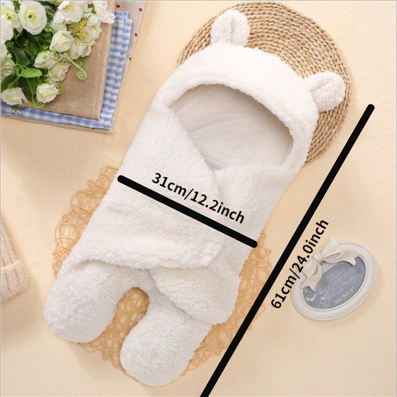 Winter Baby Sleeping Bag Bear Nap Printed Sleeping Bag, Suitable For Babies Aged 0-10 Months, Soft Nap Mat With Removable Pillow - Cindi Book