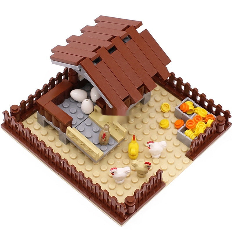 MOC Small Particle Building Blocks Animal Farm Scene Dispersion Accessories Suit - Cindi Book