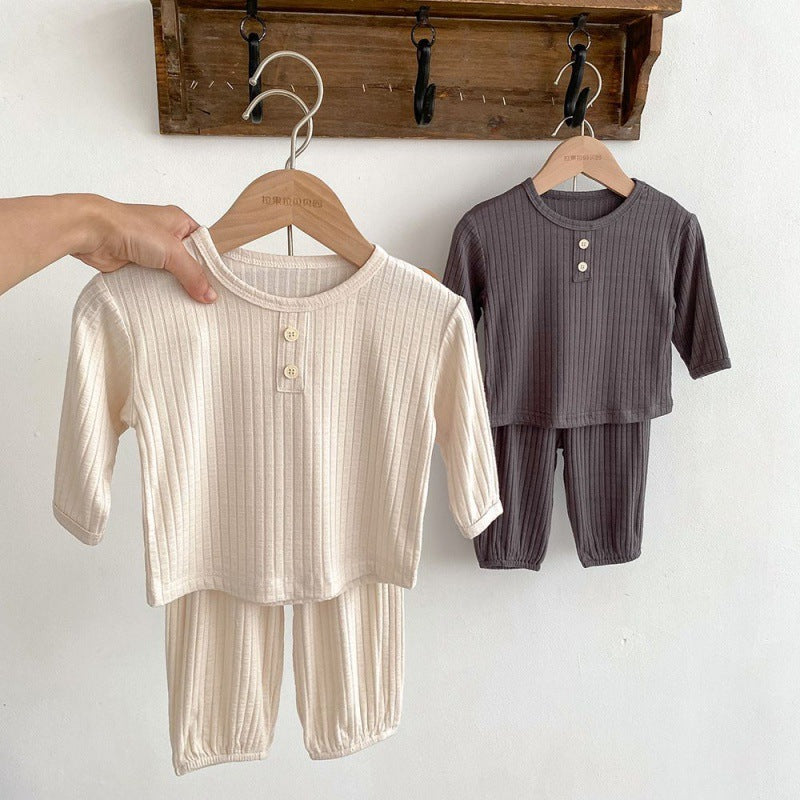 Children Spring And Autumn Cotton Base Pajamas Suit - Cindi Book