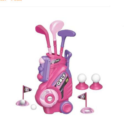 Children's Trolley Box Golf Toy Club Suit Educational Indoor Outdoor Sports Game - Cindi Book