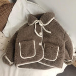 Lamb Wool Baby Turn-down Collar Coat Children's Thickened Cotton-padded - Cindi Book