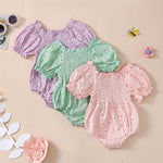 Little Sun Print Puff Sleeve Romper - Cindi Book
