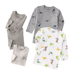 Autumn Children's Cartoon Printed Home Long-sleeved Top T-shirt Mixed Color Five Pieces - Cindi Book