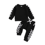 Checkerboard Printed Baby Suit Letters - Cindi Book