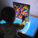Montessori Early Childhood Education Rainbow Wire-wrap Board Pixel Art Educational Toys - Cindi Book