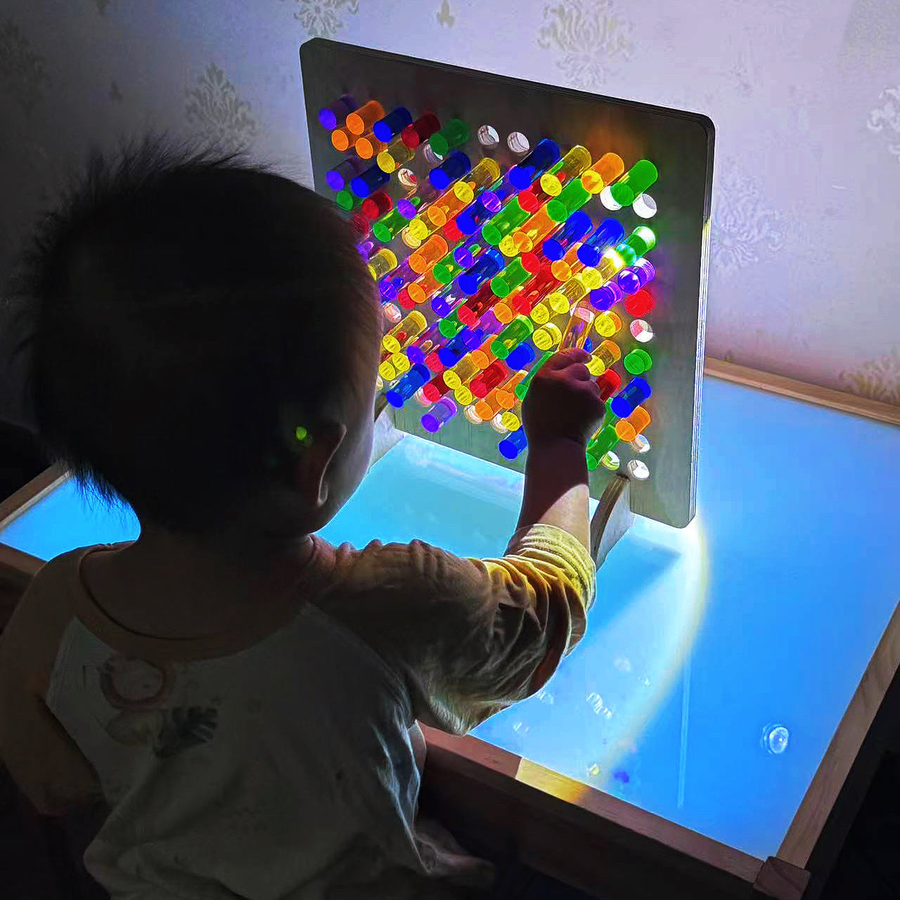 Montessori Early Childhood Education Rainbow Wire-wrap Board Pixel Art Educational Toys - Cindi Book